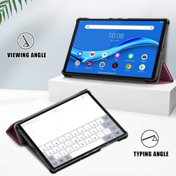 Dirbtinės odos atverčiamas dėklas - bordo spalvos (Lenovo tab m10 10.1 (3rd gen) (TB328FU-TB328XU) Dirbtinės odos atverčiamas dėklas - bordo spalvos (Lenovo tab m10 10.1 (3rd gen) (TB328FU-TB328XU)